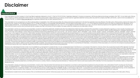 investment deck disclaimer.